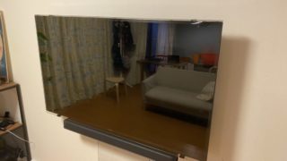 アクリルパネルへの映り込み